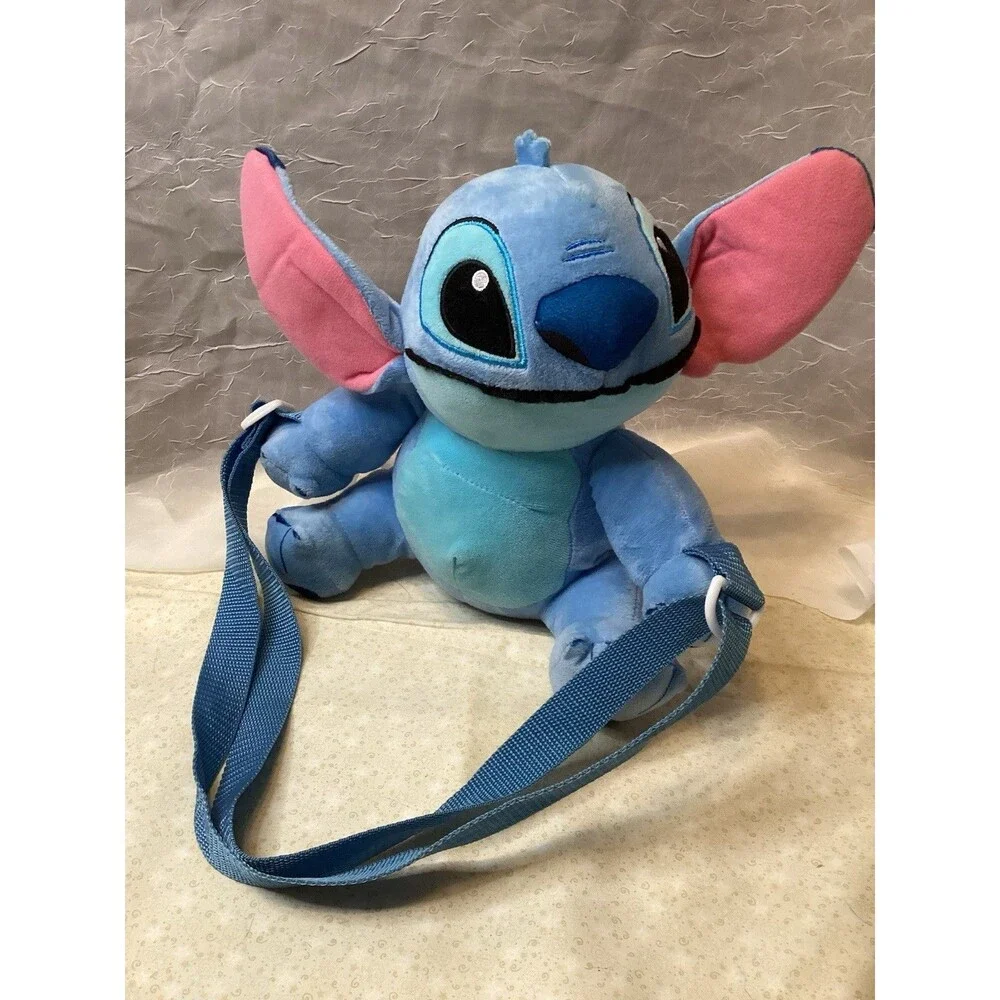 Stitch (Lilo) Disney Plush Zippered Crossbody Bag Adjustable Strap Zipper Pouch